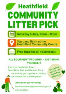 Heathfield Community Litter Pick poster